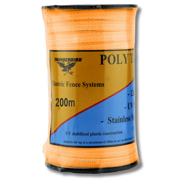 200m Orange Hot Tape for Electric Fence - Thunderbird-Off Grid Living Supplies Australia