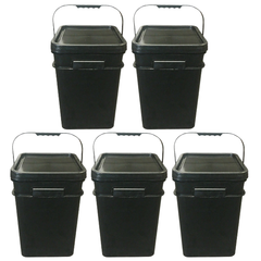 20L Bucket with Lid for DWC or Aquaponics DIY Hydroponic Use-Off Grid Living Supplies
