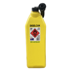 20L Plastic Diesel Jerry Can Yellow For Caravan & RVs-Off Grid Living Supplies Australia