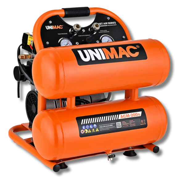 20L Twin Tank 116PSI Silent Oil-Free Portable Electric Air Compressor-Off Grid Living Supplies Australia