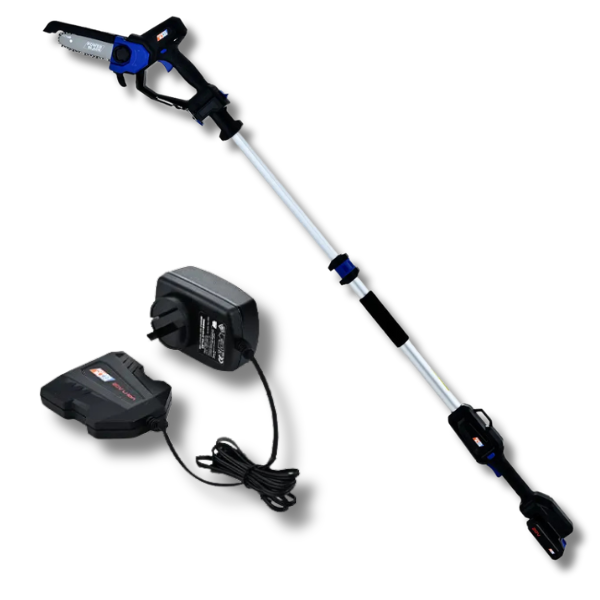20V Cordless Convertible Mini Pole Saw Kit with Telescopic Handle, Battery & Fast Charger-Off Grid Living Supplies Australia