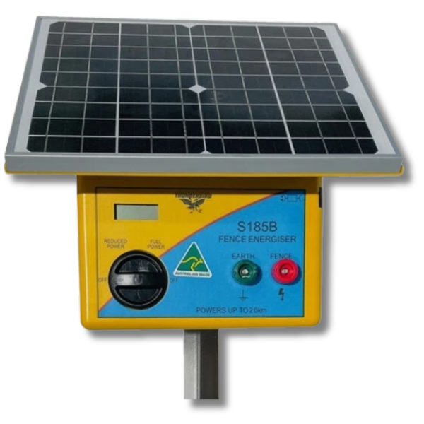 20km S185B Solar Powered Electric Fence Energiser - Thunderbird-Off Grid Living Supplies Australia