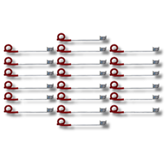 20x 150mm Pigtail Offset Insulators for Wood & Steel Posts-Off Grid Living Supplies Australia