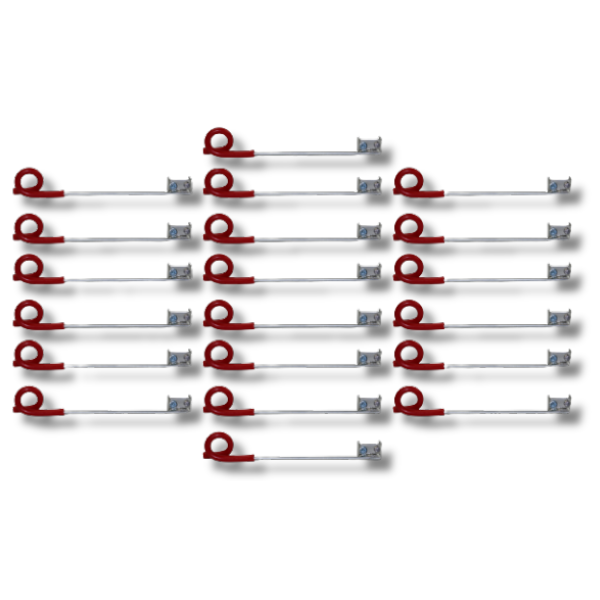 20x 250mm Pigtail Offset Insulators for Wood & Steel Posts-Off Grid Living Supplies Australia