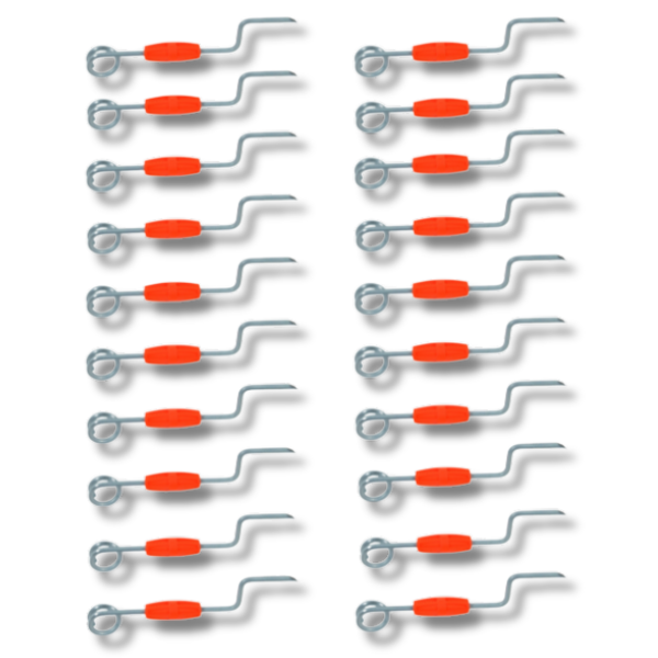 20x 260mm Livetip Lockset Offset Insulators for Electric Fence Tape, Cord & Wire - Wood Posts-Off Grid Living Supplies Australia