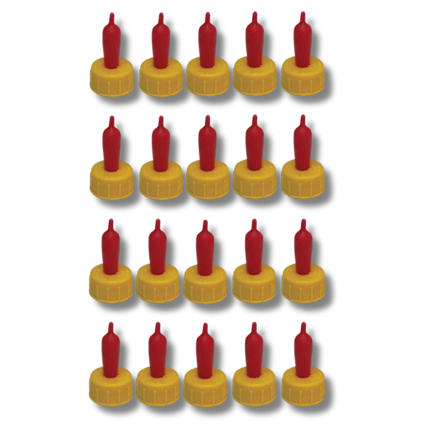 20x Lamb & Kid Teat Feeders with Screw-On Bottle Toppers for Farm Feeding-Off Grid Living Supplies Australia