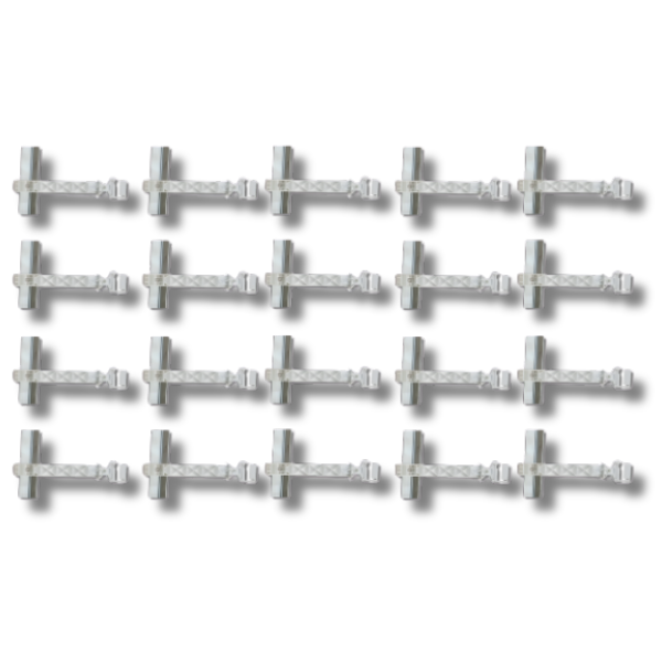 20x Steel Post 200mm Offset Insulators for 40mm Tape-Off Grid Living Supplies Australia