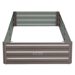210 x 90 x 30cm Galvanized Steel Garden Bed - Grey-Off Grid Living Supplies Australia