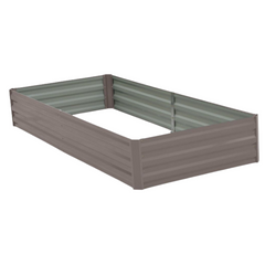 210 x 90 x 30cm Galvanized Steel Garden Bed - Grey-Off Grid Living Supplies Australia