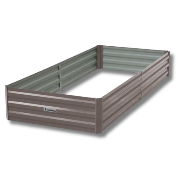 210 x 90 x 30cm Galvanized Steel Garden Bed - Grey-Off Grid Living Supplies Australia
