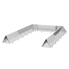 236.2 x 157.5 x 24.2in Portable Chicken Tunnel for Outdoor Use-Off Grid Living Supplies Australia