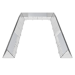 236.2 x 157.5 x 24.2in Portable Chicken Tunnel for Outdoor Use-Off Grid Living Supplies Australia
