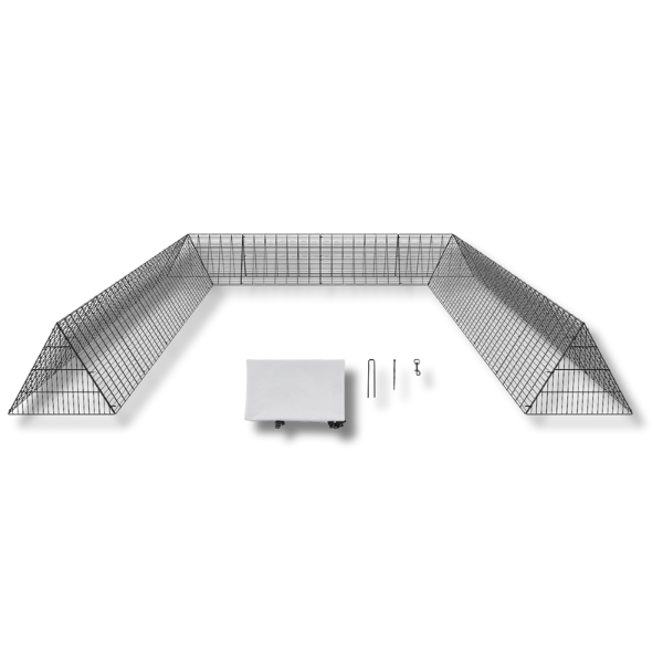 236.2 x 157.5 x 24.2in Portable Chicken Tunnel for Outdoor Use-Off Grid Living Supplies Australia