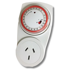 24-Hour Heavy Duty 10A Timer Switch for Hydroponics Grow Lights & Fans 240V 2400W-Off Grid Living Supplies