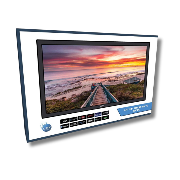 24 Inch 12V HD LED Smart TV For Caravan & RVs-Off Grid Living Supplies Australia