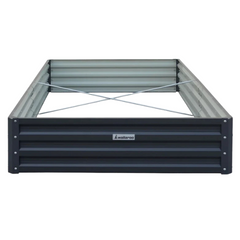 240 x 120 x 30cm Galvanized Steel Garden Bed - Black-Off Grid Living Supplies Australia