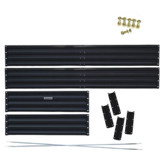 240 x 120 x 30cm Galvanized Steel Garden Bed - Black-Off Grid Living Supplies Australia