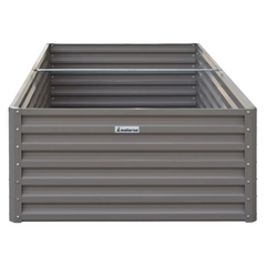 240 x 120 x 57cm Galvanized Steel Garden Bed - Grey-Off Grid Living Supplies Australia
