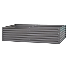 240 x 120 x 57cm Galvanized Steel Garden Bed - Grey-Off Grid Living Supplies Australia