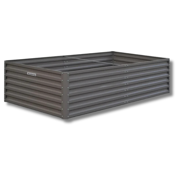 240 x 120 x 57cm Galvanized Steel Garden Bed - Grey-Off Grid Living Supplies Australia