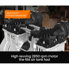 24L 1.5HP Silent Oil-Free Portable Electric Air Compressor