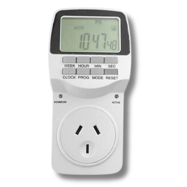 24hr Digital Seconds Timer with 1 Second Intervals for Hydroponics Grow Lights & Pumps-Off Grid Living Supplies