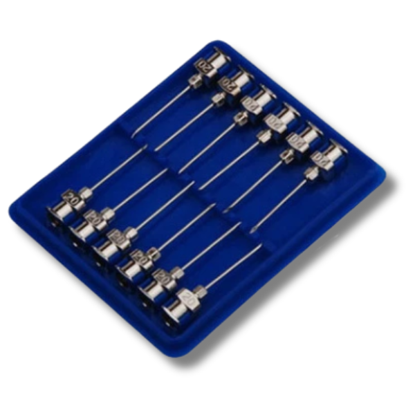 24x Stainless Steel Needles 18G x 3/4