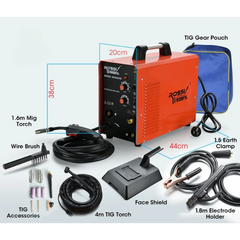 250 Amp 4-in-1 MAG / MIG / TIG / MMA Stick Welder Gas / Gasless Inverter - 15A Plug