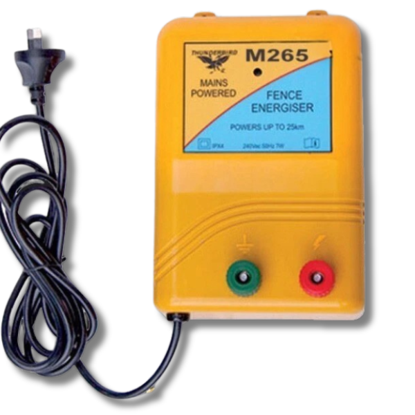 25km Mains Powered Electric Fence Energiser Charger - Thunderbird M265-Off Grid Living Supplies Australia