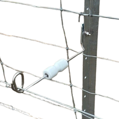 25x 250mm Porcelain Reel & Stainless Steel Offset Insulators for Electric Fence-Off Grid Living Supplies Australia