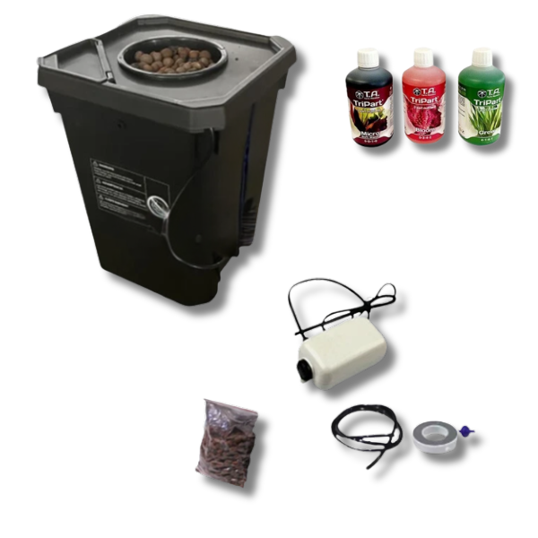 27L DWC Deep Water Culture System with 3-Part Nutrient Set-Off Grid Living Supplies
