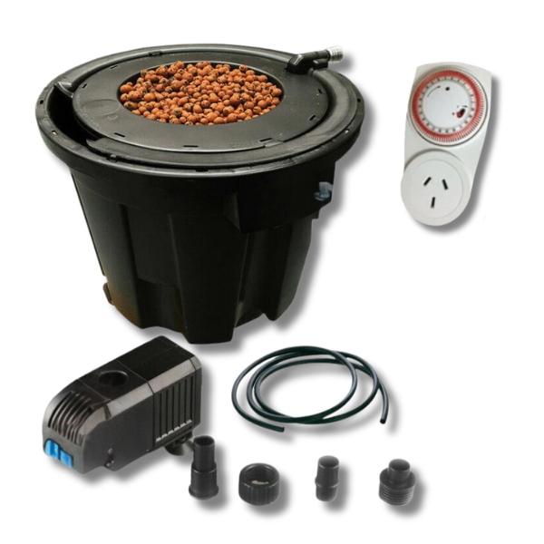 27L DWC Deep Water Culture System with Pump and Hose-Off Grid Living Supplies