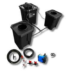27L Square DWC Deep Water Culture System with 3 Pots-Off Grid Living Supplies
