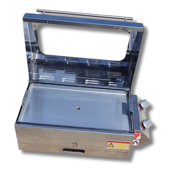 2.0 Stainless Steel BBQ With High Lid & Flame Failure-Off Grid Living Supplies Australia