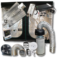 2.4m Grow Tent with 6" Cool Tube and 1000W HPS / MH Lamp Ventilation Kit-Off Grid Living Supplies