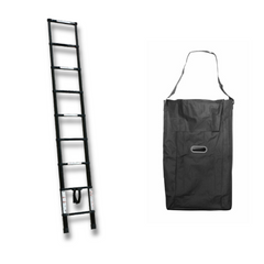2.6m Foldable Telescopic Ladder + Carry Bag Black-Off Grid Living Supplies Australia