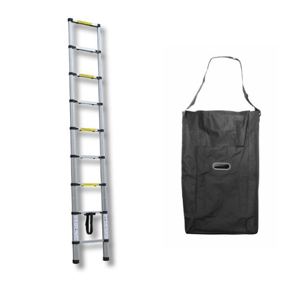 2.6m Foldable Telescopic Ladder + Carry Bag-Off Grid Living Supplies Australia