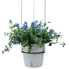 2pcs Double-Level Hanging PP Plastic Self-Watering Flower Pots A607-Off Grid Living Supplies