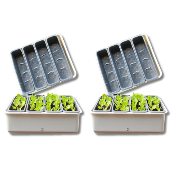 2pcs Indoor or Outdoor Self-Watering Vegetable and Flower Grow Pots SC03-Off Grid Living Supplies