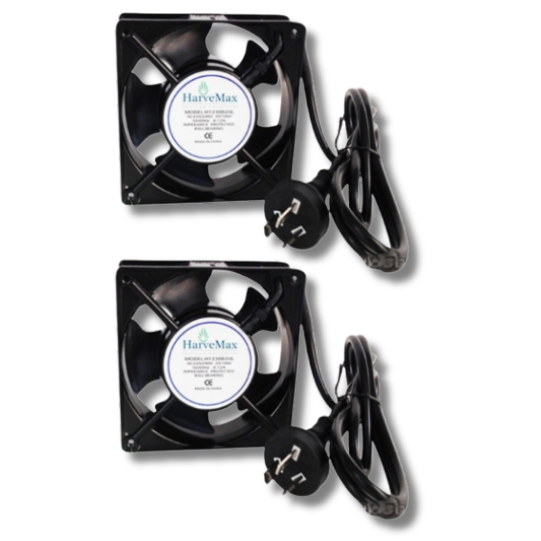 2x 120mm Metal Body Cooling Fans with AU Plug Energy Saving Design-Off Grid Living Supplies