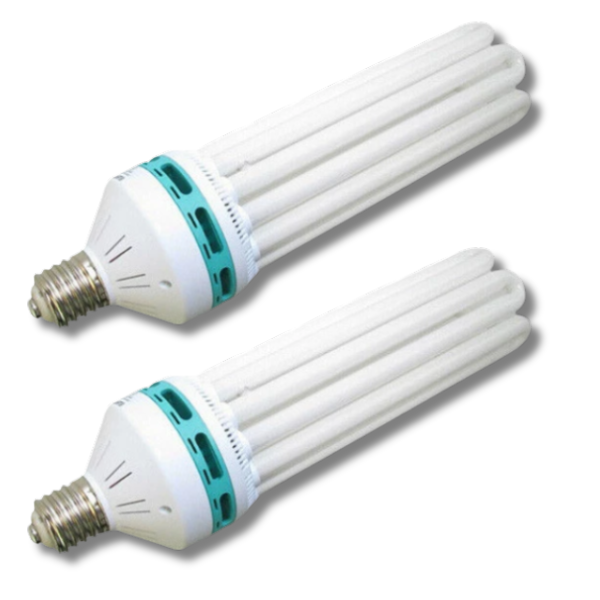 2x 125W CFL Dual Spectrum 6400K + 2700K Grow Lamps-Off Grid Living Supplies