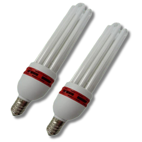 2x 130W CFL Grow Lamps 2700K Compact Fluorescent-Off Grid Living Supplies