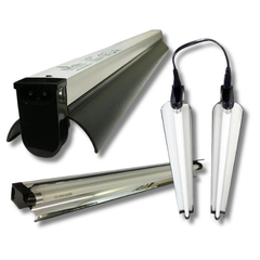 2x 24W T5 Propagation Grow Lights with Nano Reflectors-Off Grid Living Supplies
