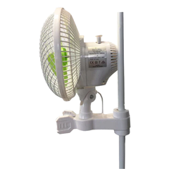 2x 25W Oscillating Clip Fans for Pole or Desk Cooling-Off Grid Living Supplies