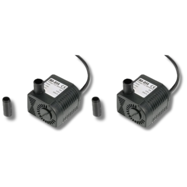 2x 300L/hour Water Pumps for Hydroponic & Aquarium Water Features Max Height 65cm-Off Grid Living Supplies