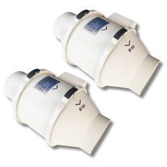 2x 4" 100mm Two Speed Silent Inline Duct Exhaust Fans for Grow Tents-Off Grid Living Supplies