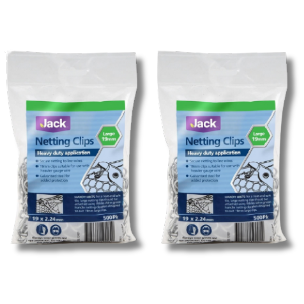 2x 500 Packs of 19mm Fencing Clips for Hingejoint & Netting-Off Grid Living Supplies Australia