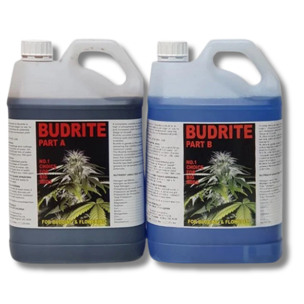2x 5L A&B Growth & Bloom Nutrient Kit for Hydroponics - Budrite-Off Grid Living Supplies