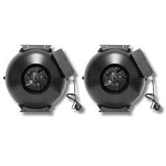 2x 6" 150mm Inline Centrifugal Exhaust Fans 140W for Grow Tents-Off Grid Living Supplies