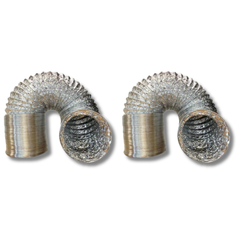 2x 6" 152mm Flexible Dual Aluminium Foil Low Noise Fan Duct-Off Grid Living Supplies